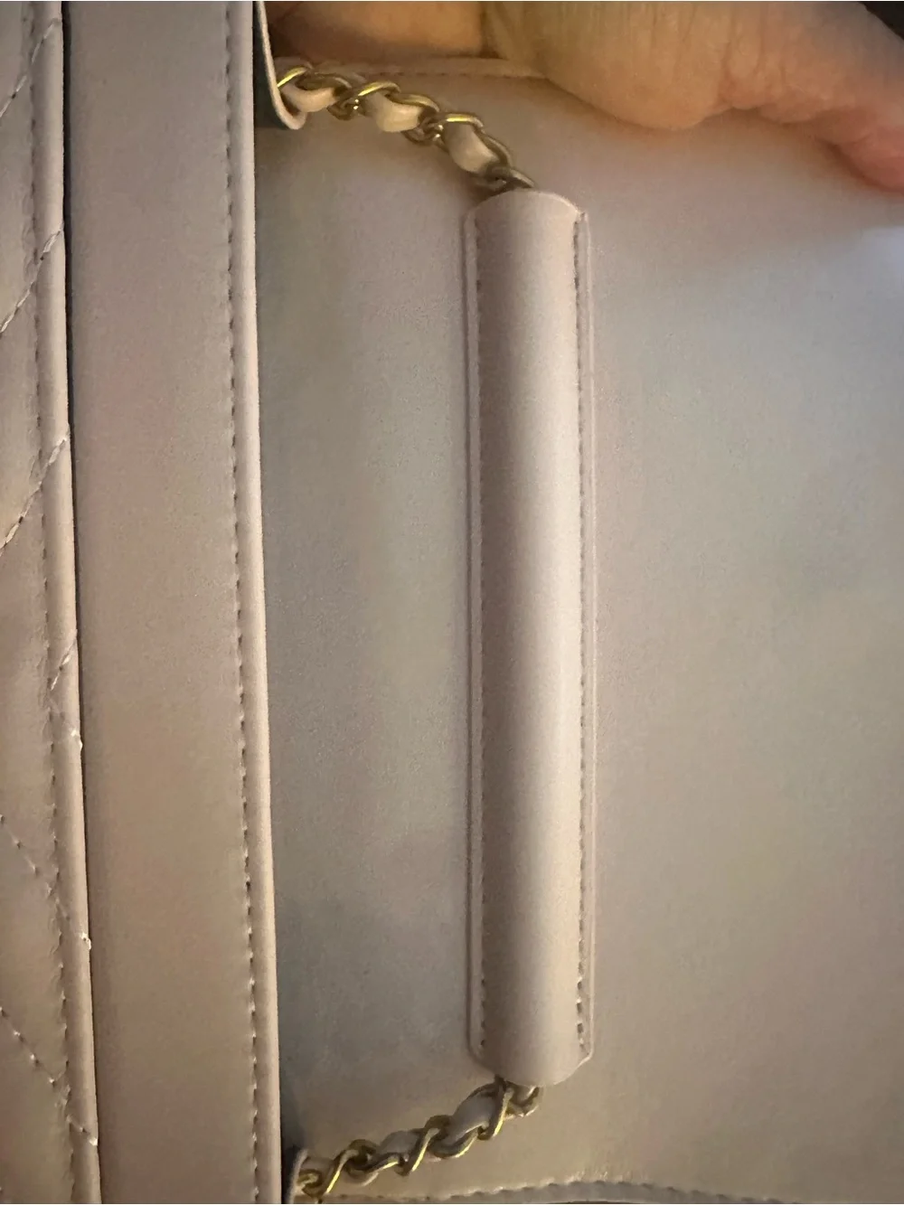 Source Unknown Blush Pink Quilted Leather Chain Crossbody with Gold Hardware